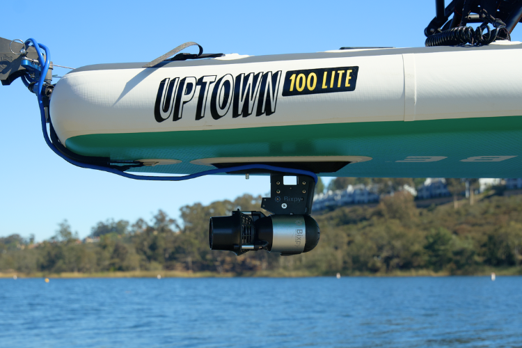 Uptown 100 Lite SUP paddleboard featuring Bixpy K-1 motor