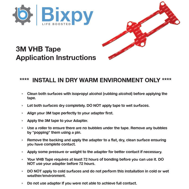 Application Instructions for 3M Double Sided VHB - Power Pole Mounting Adhesive
