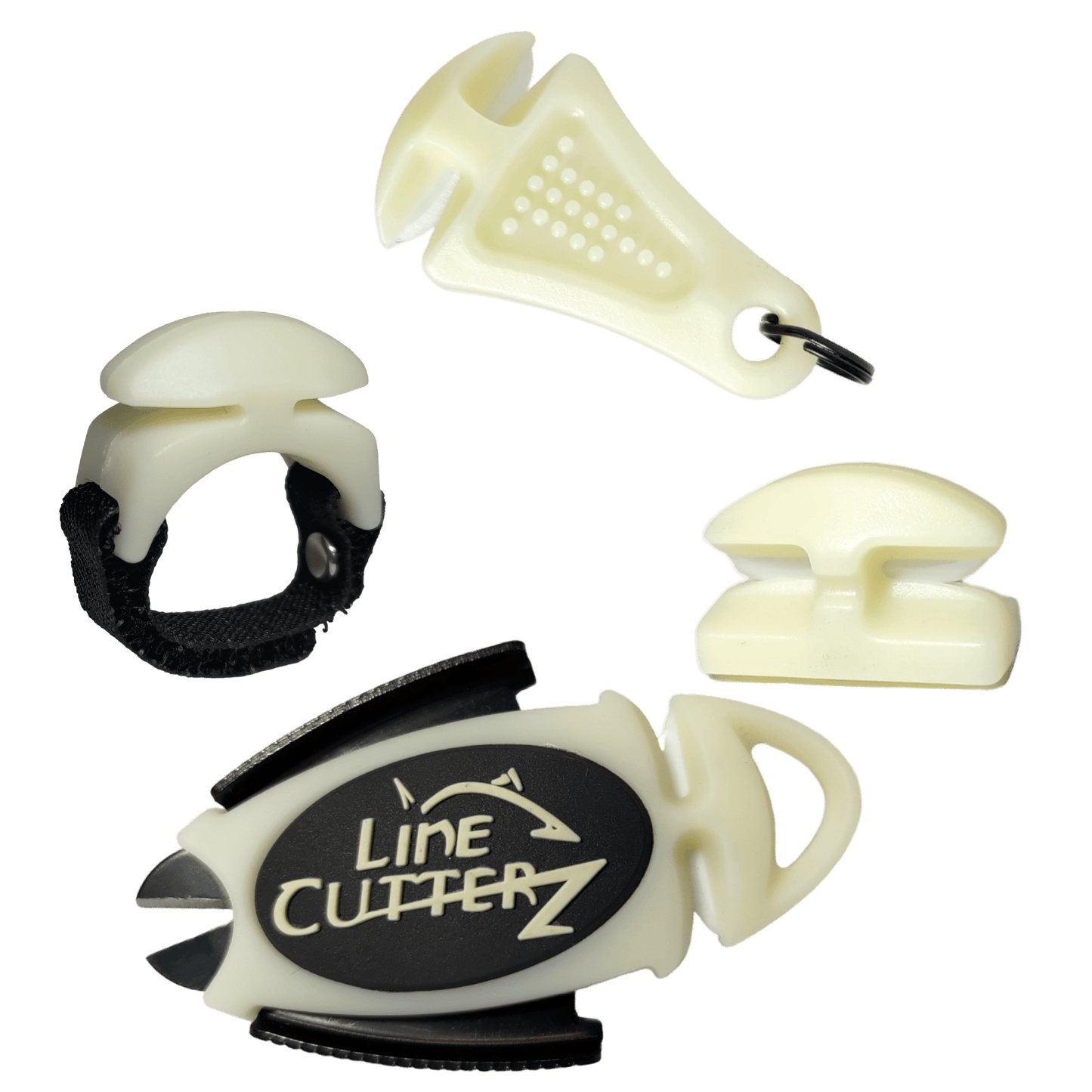"QUADRUPLE PLAY" Fishing Line Cutter Multi-Pack in Cream LC-QUAD-O 49 $ Combo Cutter bixpyusa