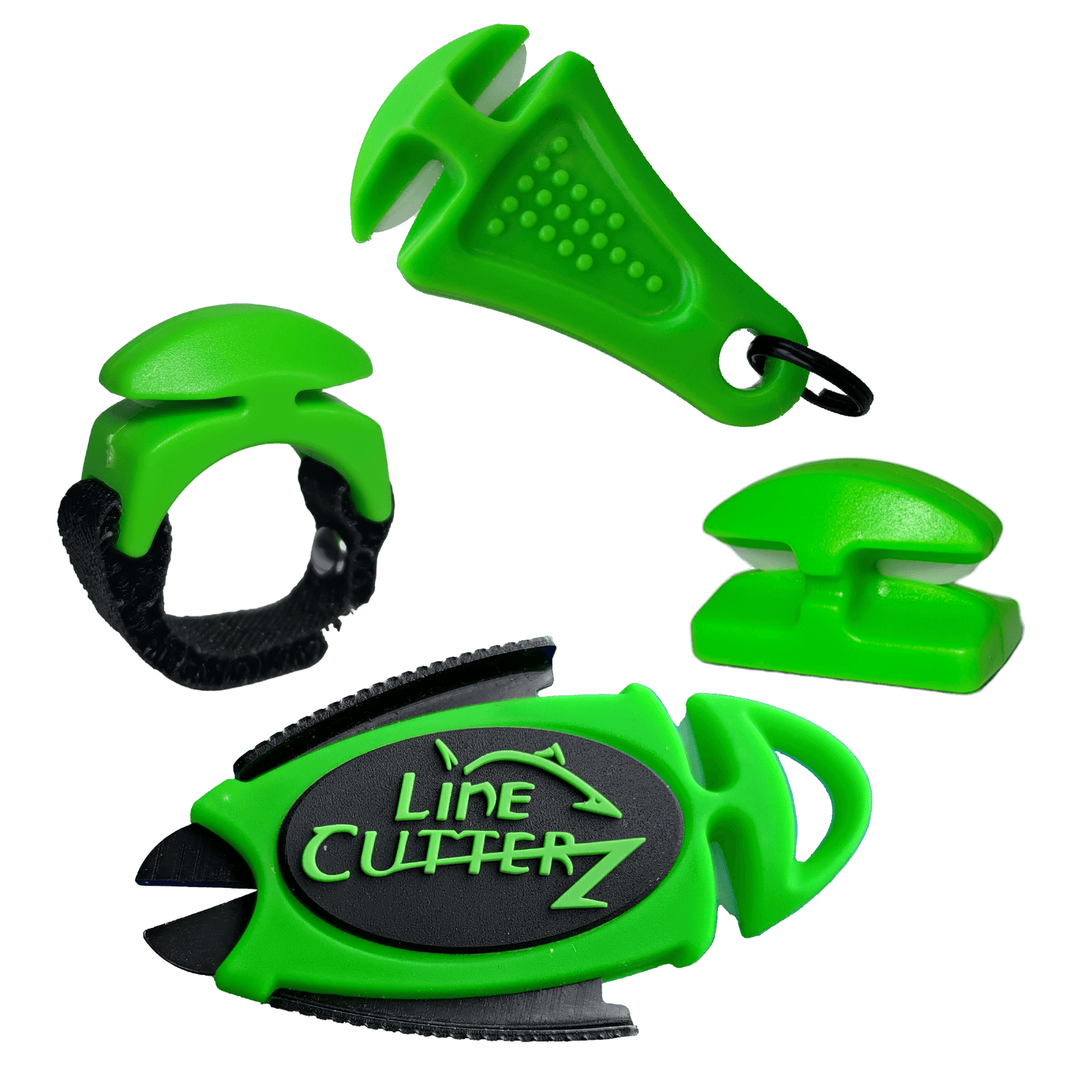 "QUADRUPLE PLAY" Fishing Line Cutter Multi-Pack in Green LC-QUAD-O 49 $ Combo Cutter bixpyusa