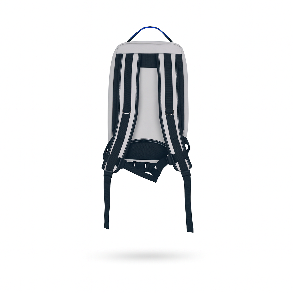 Backpack with straps on a white background