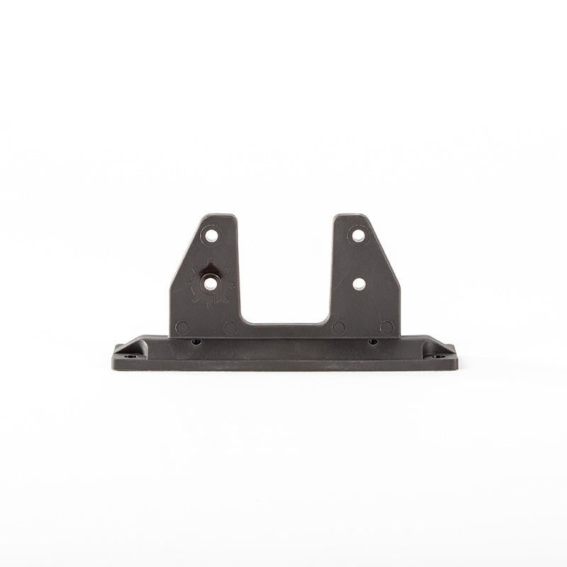 Black U-shaped Bixpy mounting bracket with a flat base and two upward arms with mounting holes, on a white background.