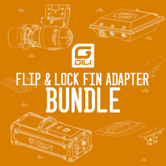 Bixpy GILI/Bixpy K-1 Outboard Kit - Flip & Lock Fin Adapter Bundle