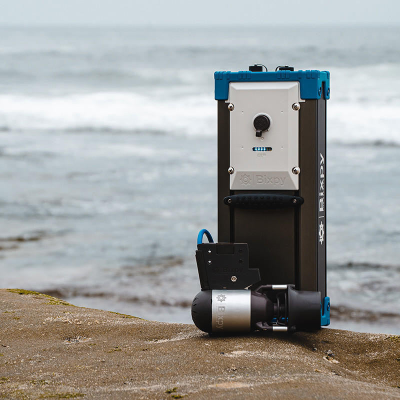 Bixpy Portable Electric Kayak Motor Kit: Motor and Battery by the Ocean