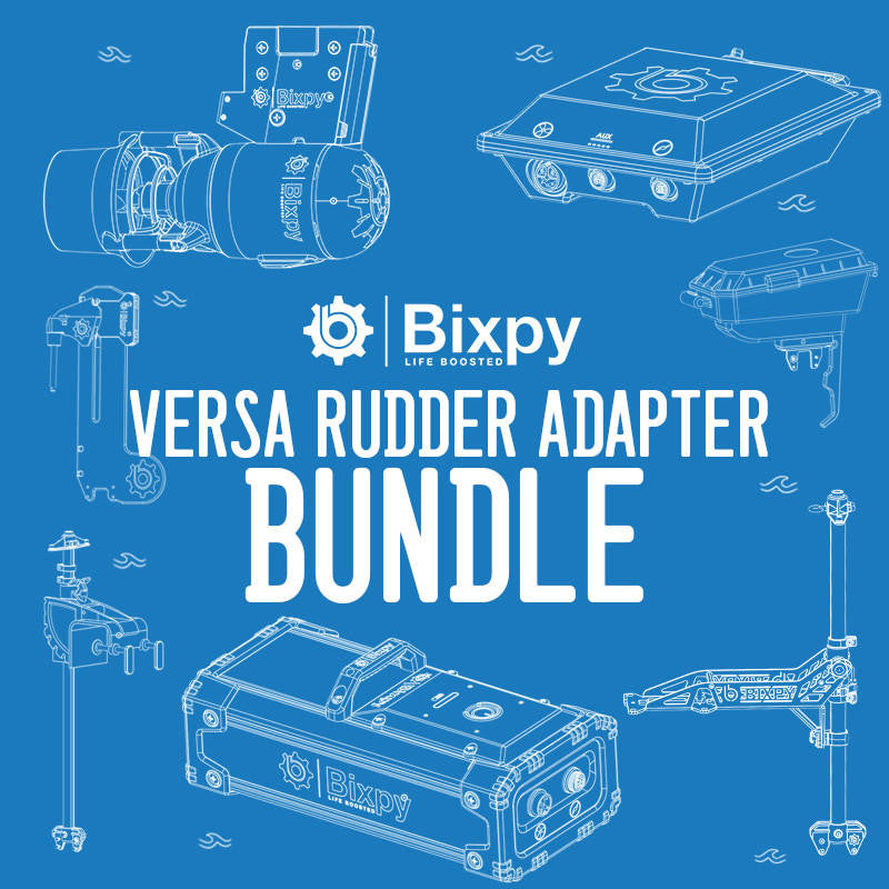 Bixpy K-1 Outboard Kit - Universal Versa Rudder Adapter Bundle