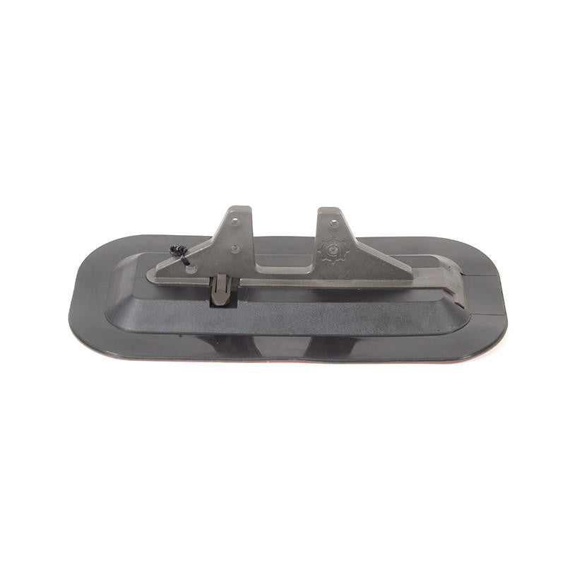 Black Bixpy rectangular mounting adapter with two upward arms, set into a flat black base with a small cord on a white background.