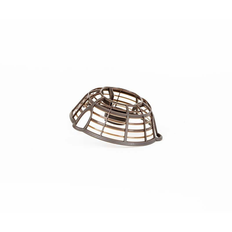 Side-angle image of the fine grill guard highlighting its curved, aerodynamic shape and durable build.