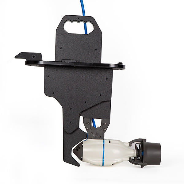 BOTE Apex Pedal Drive Adapter for Bixpy J-2 Motors shown fully assembled with motor and power cable on white background.