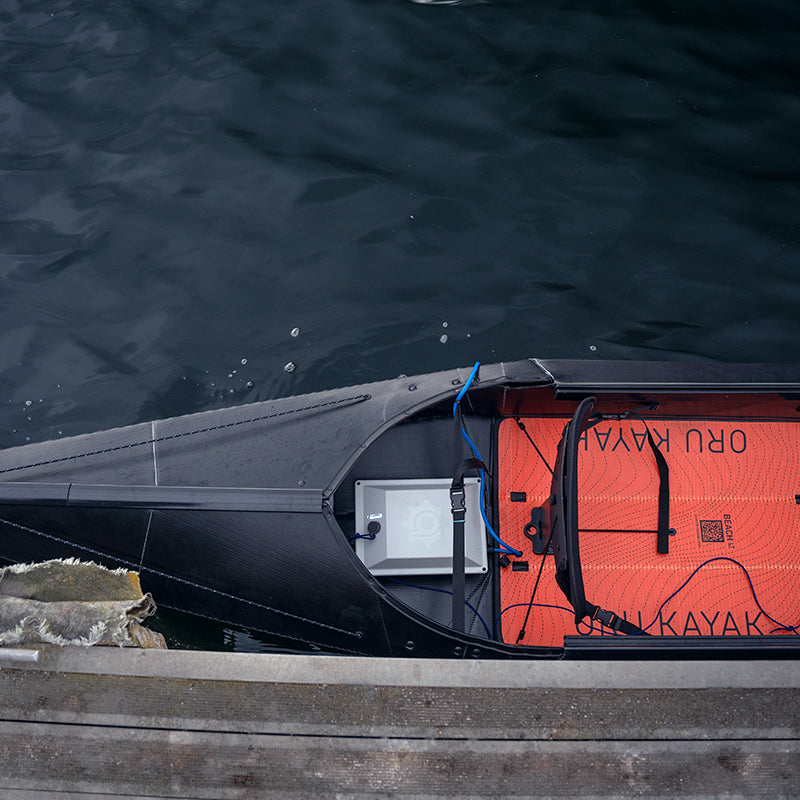 Bixpy Battery Pack installed in an Oru Kayak.