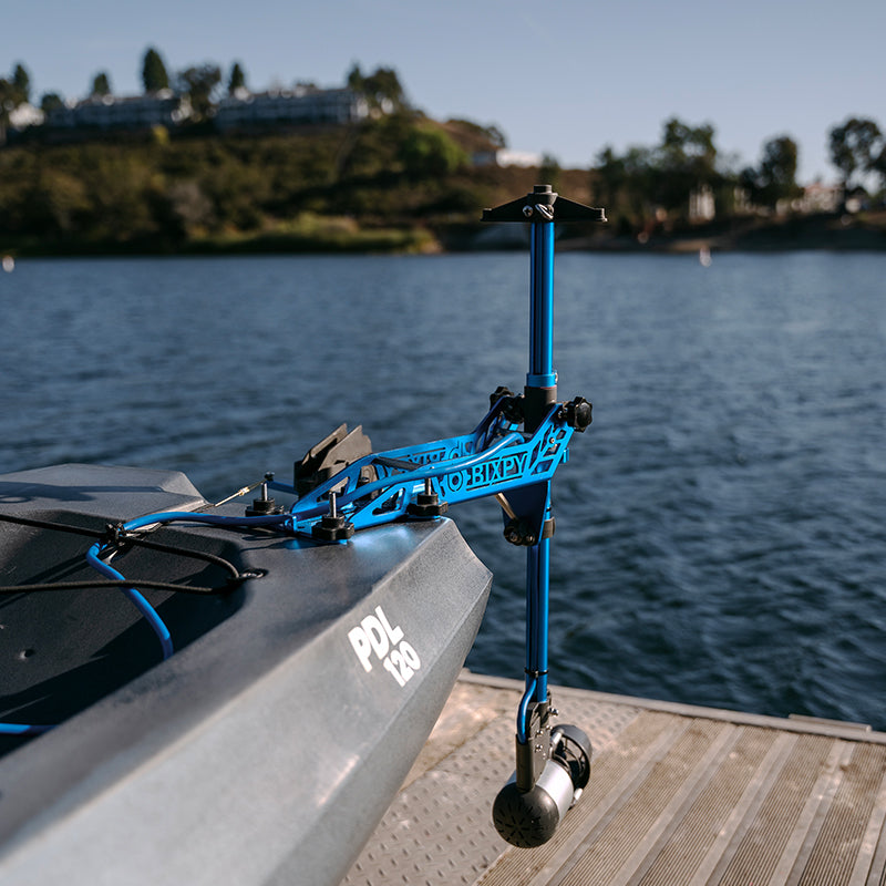Bixpy Power-Pole Adapter and Motor mounted on a PDL 120 Kayak.