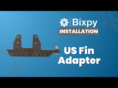 Video tutorial demonstrating the installation of a Bixpy US Fin Adapter, showing motor attachment and installation.