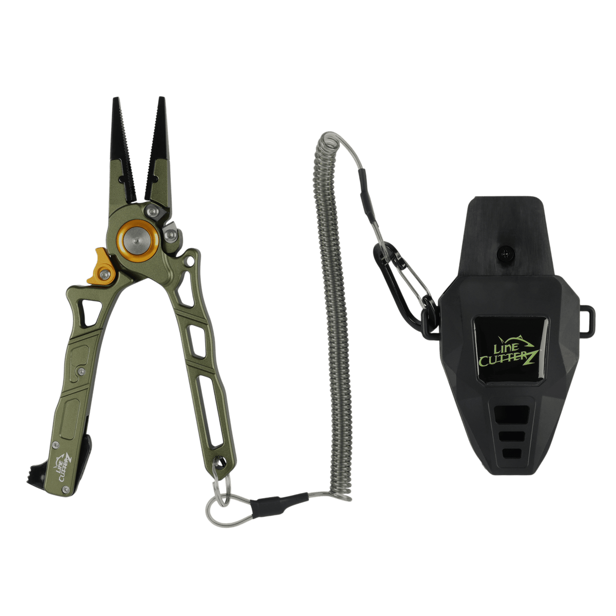 Line Cutterz™ Elite Fishing Pliers with Patented Ceramic Line Cutter LCPLRGN 49 $ Tools bixpyusa