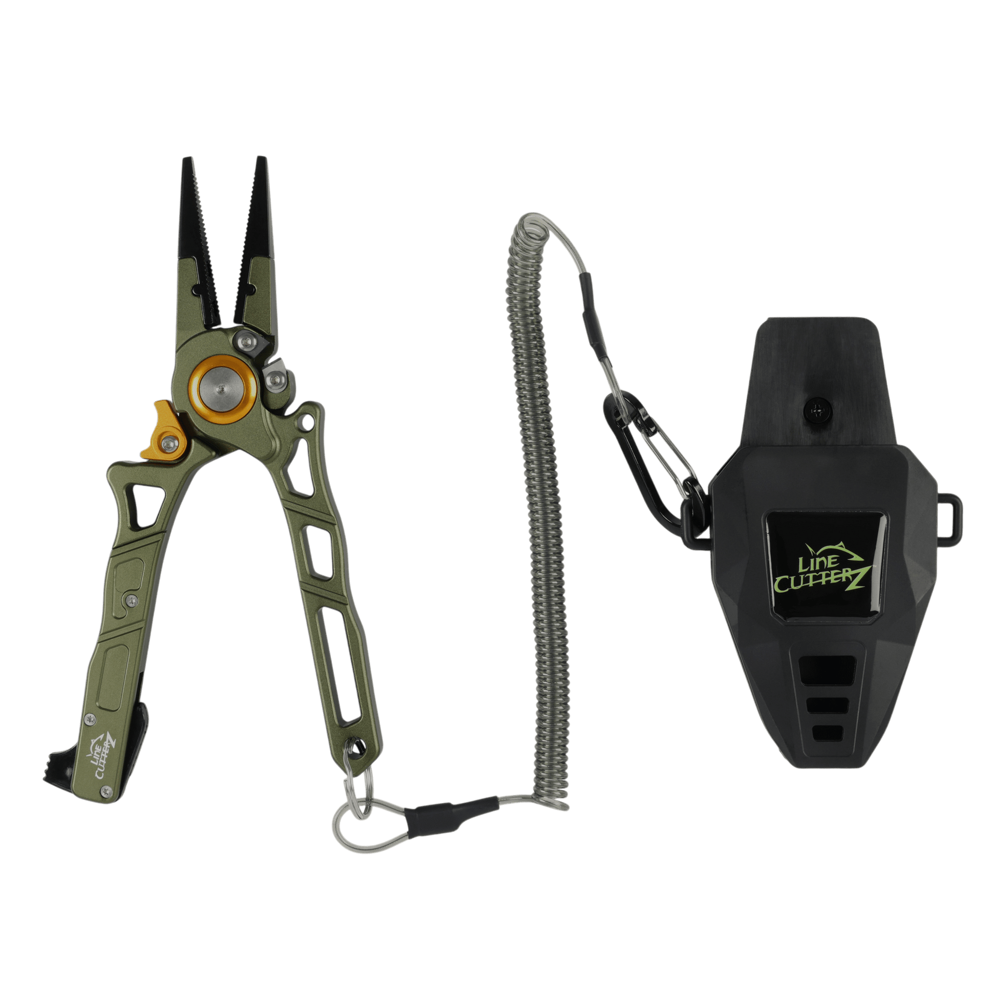 Line Cutterz™ Elite Fishing Pliers with Patented Ceramic Line Cutter LCPLRGN 49 $ Tools bixpyusa