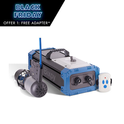 Bixpy MOTOR AND 768 BATTERY KIT with remote control on a white background, featuring Black Friday offer text.