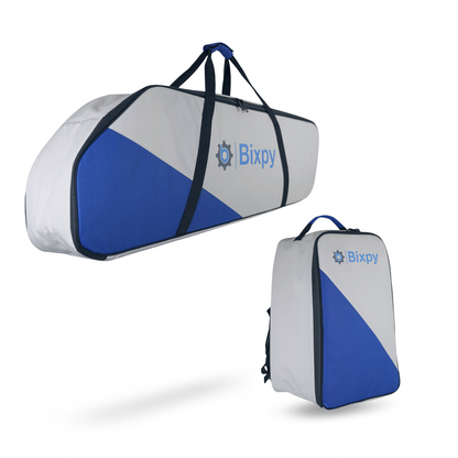 Two bags, one large and one small, with 'Bixpy' branding on a white background.