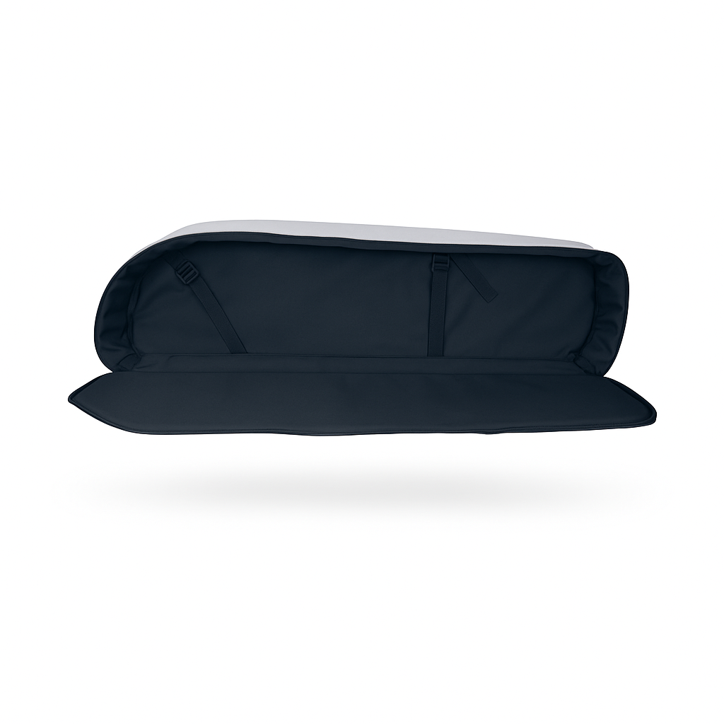 Black motor shaft cover on a white background