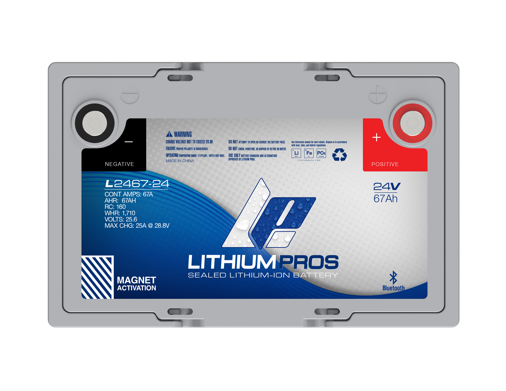 Lithium Pros L2467-24 24V 67Ah BlueTooth Lithium Ion Trolling Battery LP-L2467-24 898 $ Trolling batteries bixpyusa