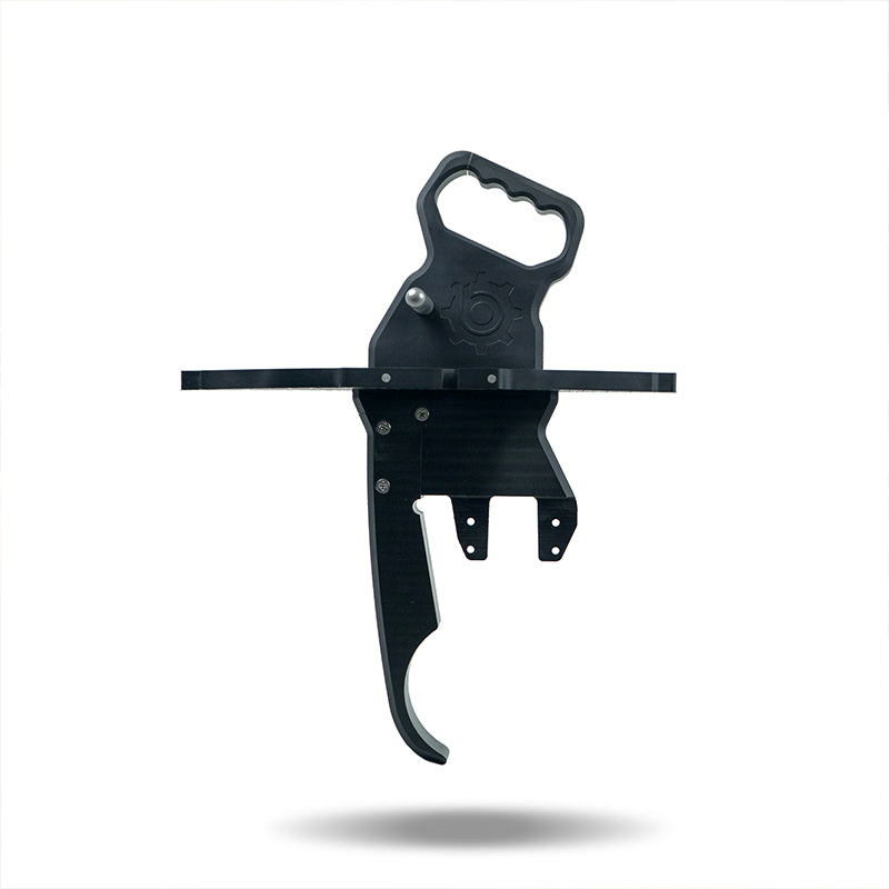 Black Bixpy Jet electric boat motor adapter and control handle for small watercraft.

