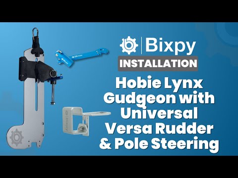 Hobie Lynx Gudgeon with Universal Versa Rudder & Pole Steering Installation