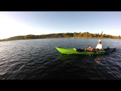 Bixpy Motor installed on the rudder of a Viking ProFish Kayak