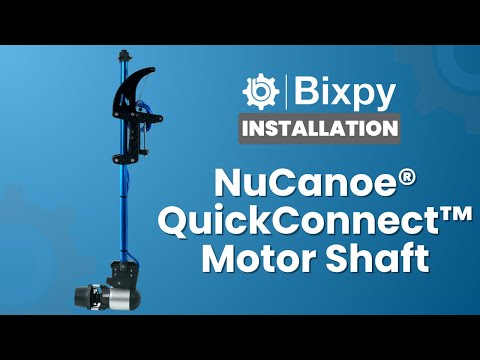 Video tutorial demonstrating the installation of a Bixpy K1 motor onto a NuCanoe Quick Connect adapter.