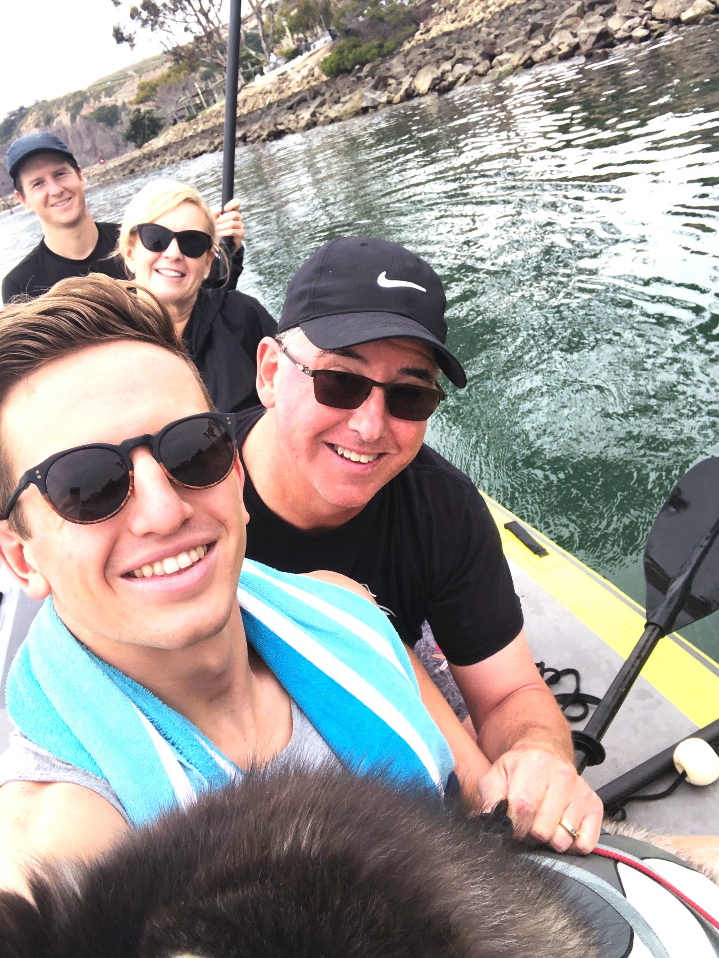 Family kayaking with Bixpy motor