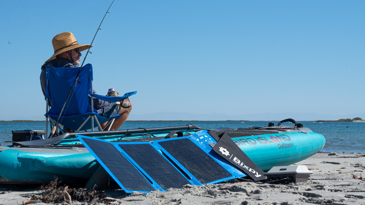 Bixpy solar panels with fishing gear